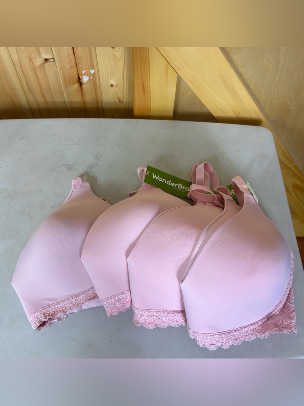 Wonder Bra Lot of 4 Pink Comfort Lace Size 38DD E1630 Everyday Casual Barbie